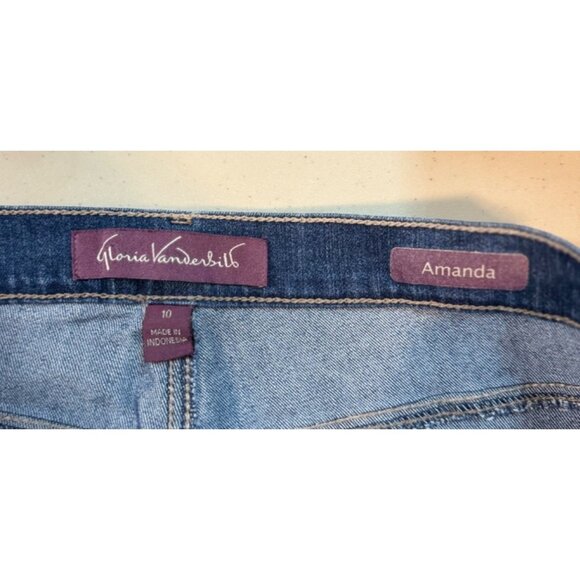Gloria Vanderbilt Amanda Blue Jeans Denim Medium Wash Size 10 - Picture 10 of 10